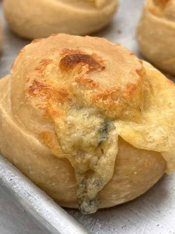 Rollos de queso azul